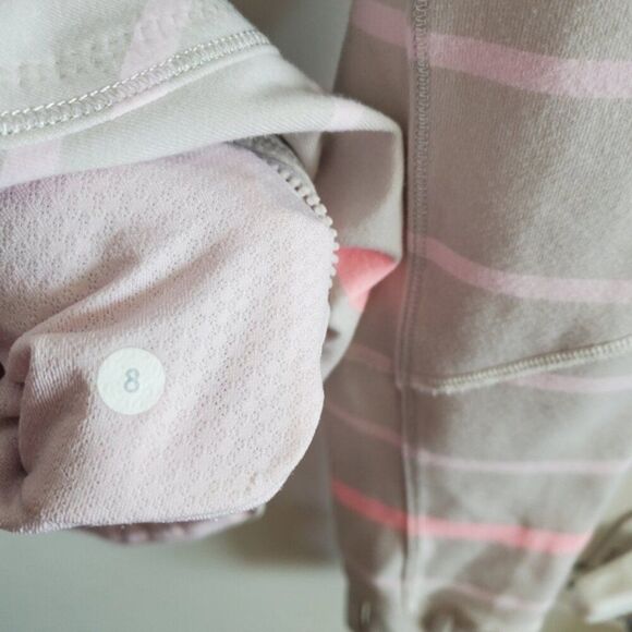 Lululemon Striped Heathered Barely Pink Forme Jacket Size 8 - Picture 9 of 12